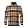 Septwolves Stand-Collar Lambswool Plaid Reversible Jacket for Men
