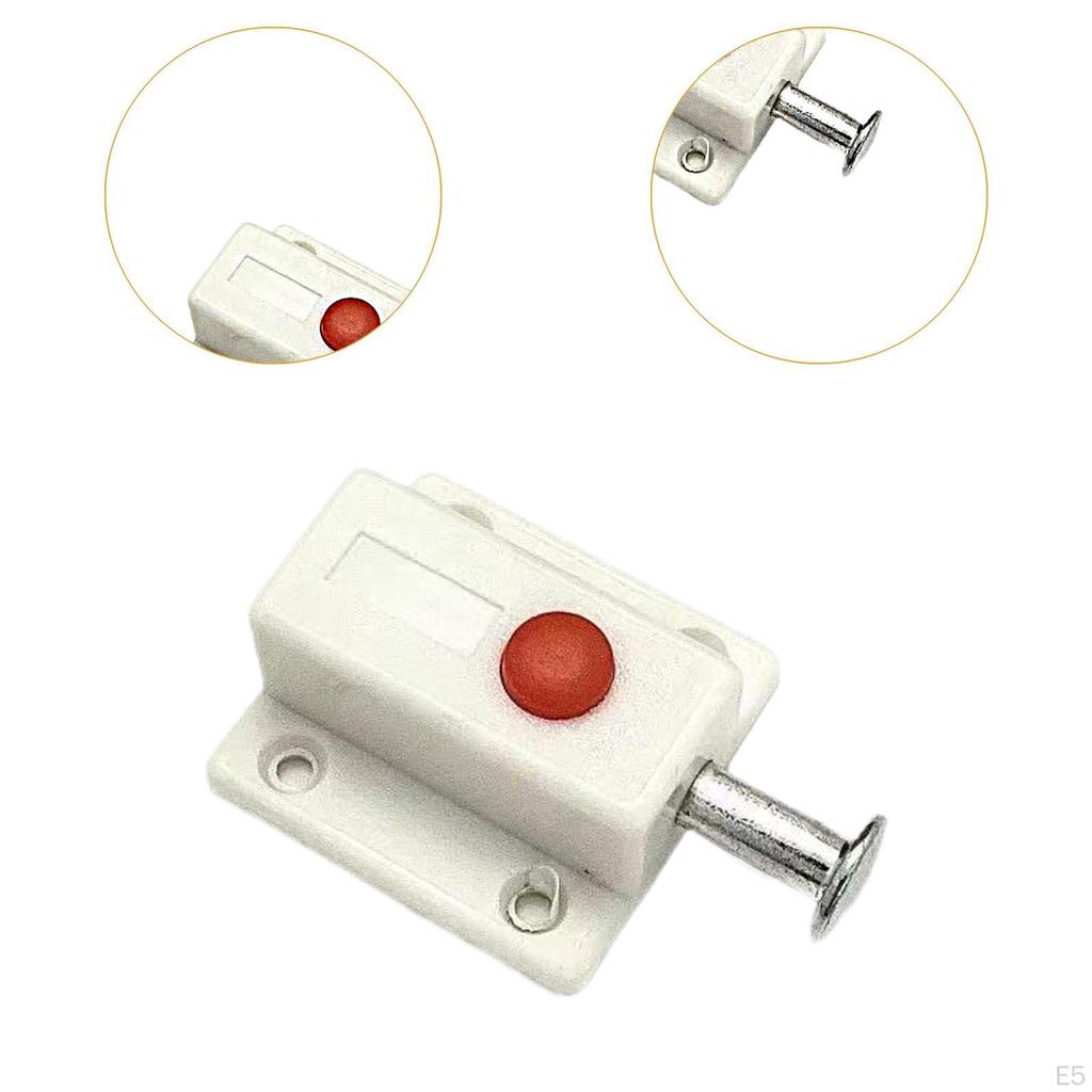 10 Pack Spring Loaded Automatic Door Latches, Push Button Sliding Bolt Lock for