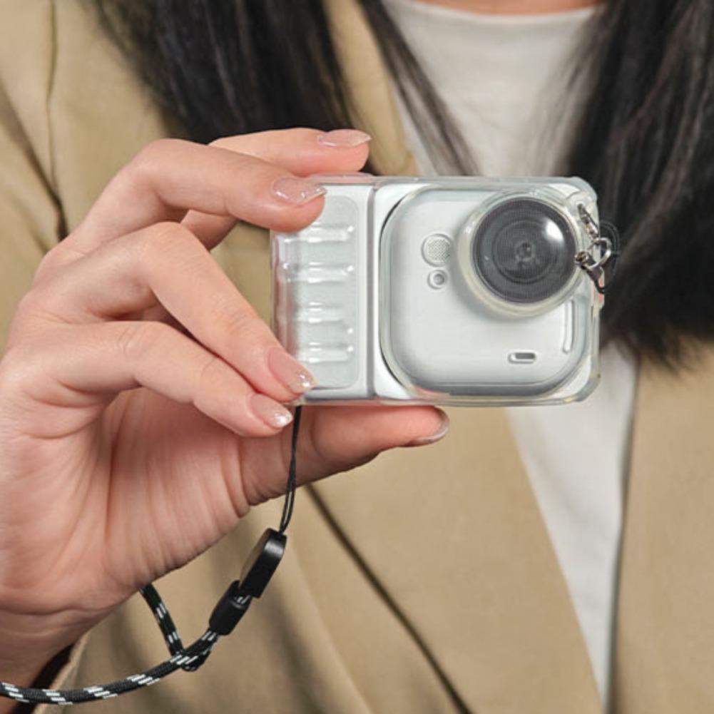 For Insta360 Go Ultra Protective Cover TPU Anti Drop Ice Sensing Heat Antifall With Lens Cap Lanyard Dissipation Protective Case