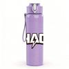 1PC Chaos Bold Letter Typography 750ml Color Plastic Sports Water Bottle Leakproof Flip Straw Lid Suitable for Sports Office Home Use