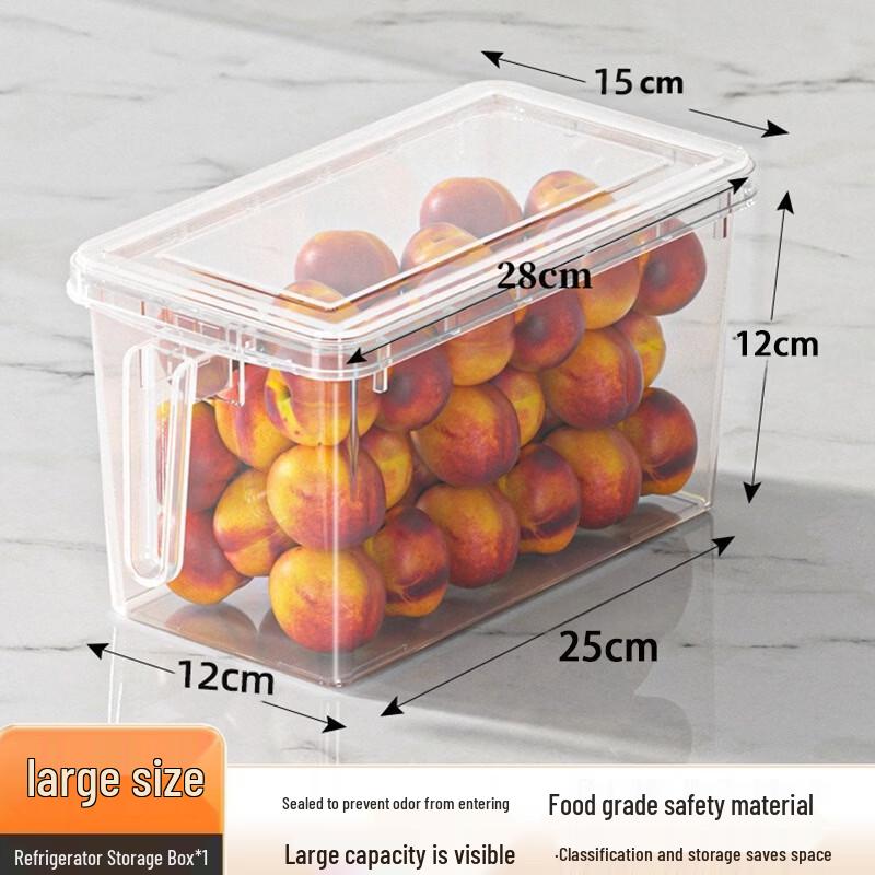 Transparent Drawer Refrigerator Storage Box 4 Pack