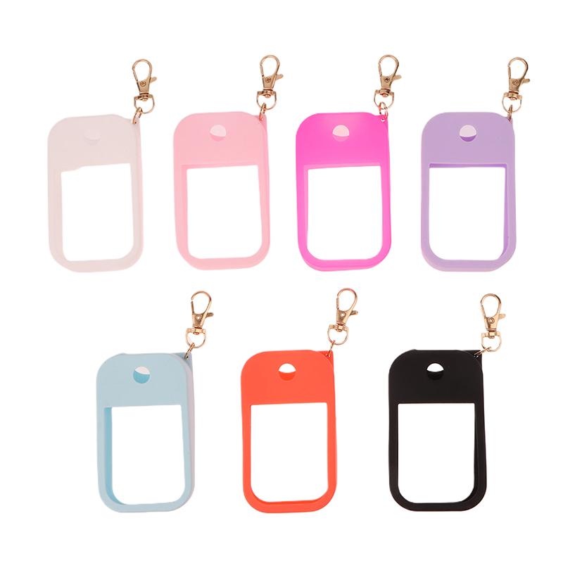 1PCS Portable Card 30ml Spray Bottle Silicone Sleeve Separate Bottle Covers Reusable Hand Sanitizer Bottle Case