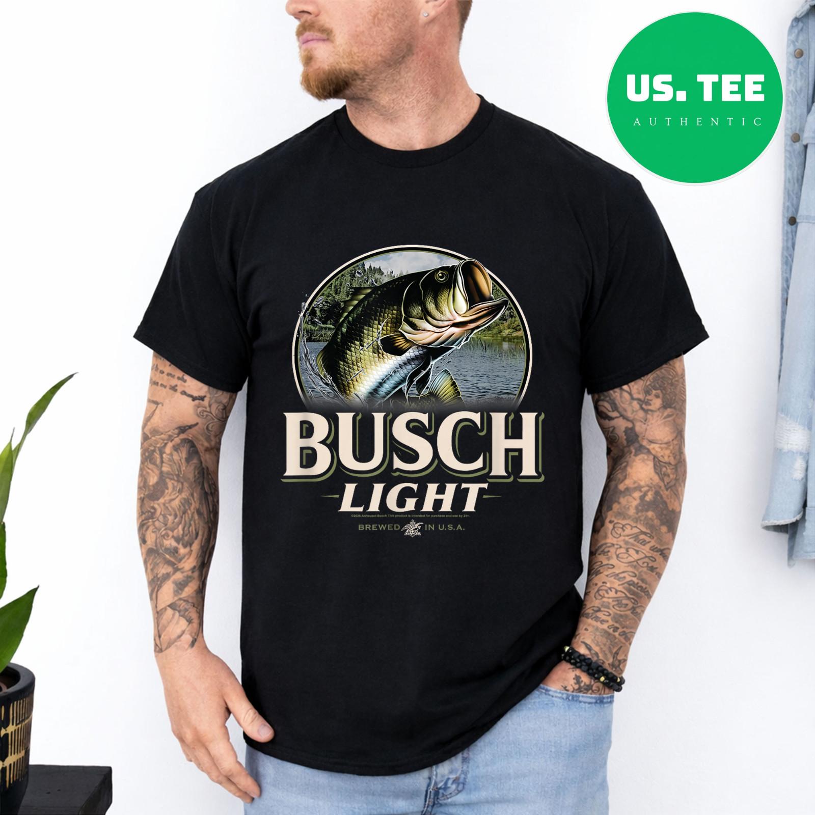 Busch Light - Последний Заброс - Футболка с изображением окуня S разноцветный