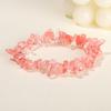 Natural Crystal Stone Bracelet Irregular Reiki Lucky Elastic Bracelet Ladies Fashion Strawberry Crystal Amethyst Jewelry