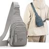 Sac de poitrine durable en tissu Oxford avec plusieurs poches – Sac bandoulière léger unisexe pour le voyage, l'extérieur et l'usage quotidien