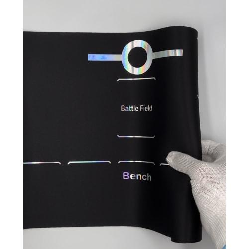 CARD ONE Play Mat, Card Game Rubber Mat with Holographic Foil, 30x60cm Half Size, Non-Slip