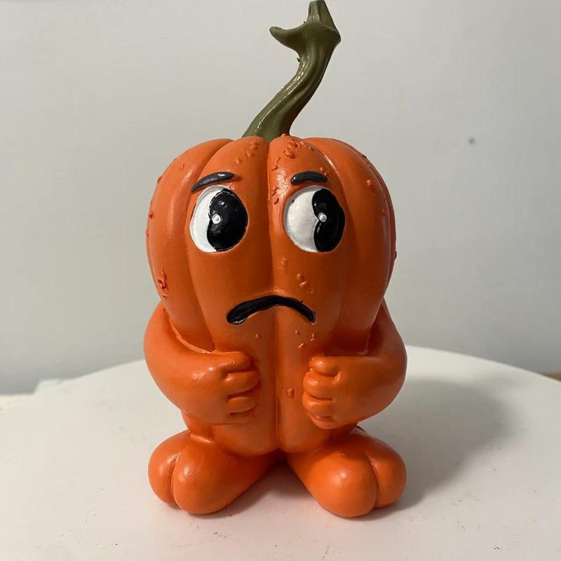 Statuie de grădină Om Dovleac de Halloween Nou Ornament de masă Artizanat din rășină Decorațiune creativă