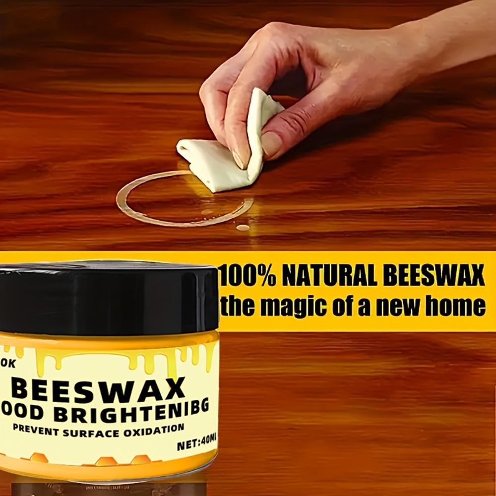 1 Natürliche Bienenwachs Holzbodenspflege, Schreibtischpflege, Esstischpflege, Bienenwachs Möbelpolitur mit Wasserdichtigkeit, Rissschutz und