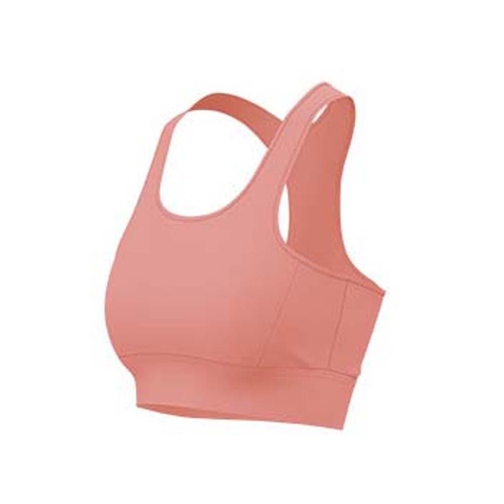 

Дышащий фитнес-топ с открытой спиной, однотонное нижнее белье для йоги, спортивный бюстгальтер I-образной формы, женский M розовый/оранжевый