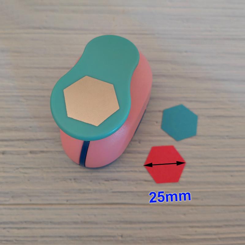 

1,8 см - 2,5 см Квітка Фурадор Diy Paper Cut Дірокол Eva Foam Maker Економія праці для скрапбукінгу для дитини Дирокол своїми руками Ручна робота hexagon різнокольоровий