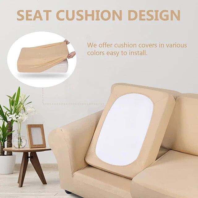 Stretch Sofa Slipcovers Sofa Seat Cushion Covers for Washable Furniture Protector Sofa Cover for Living Room with Elastic Bottom