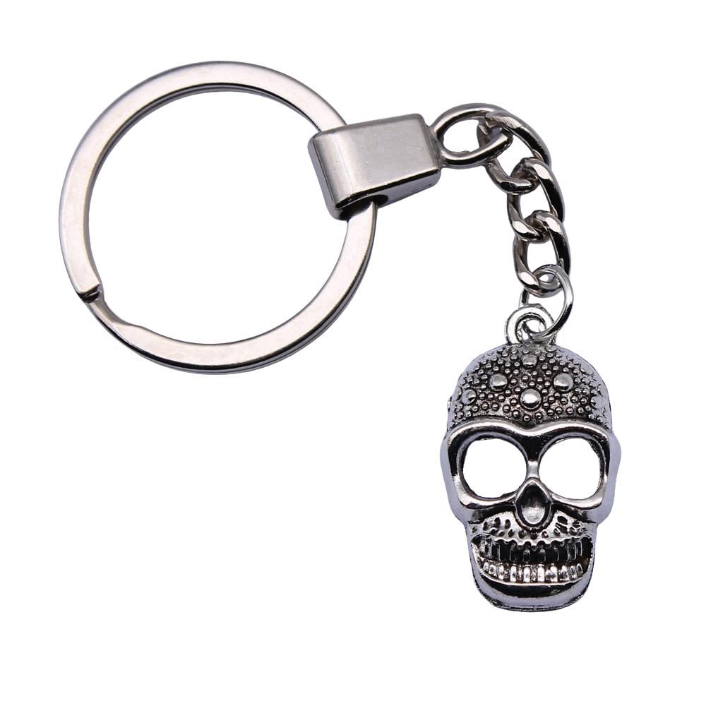 Gothic Floral Cross Keychain Religious Theme Pendant Key Ring 30mm Ring