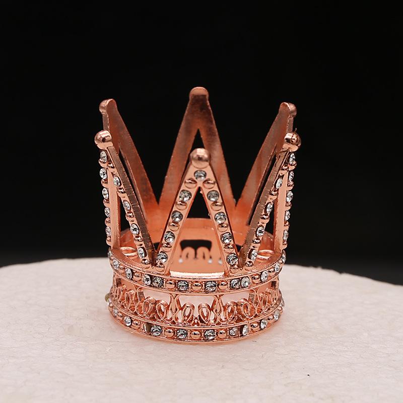 

Маленькая корона украшение для торта ретро детская мини-корона на день рождения украшения принцесса золото серебро стразы корона