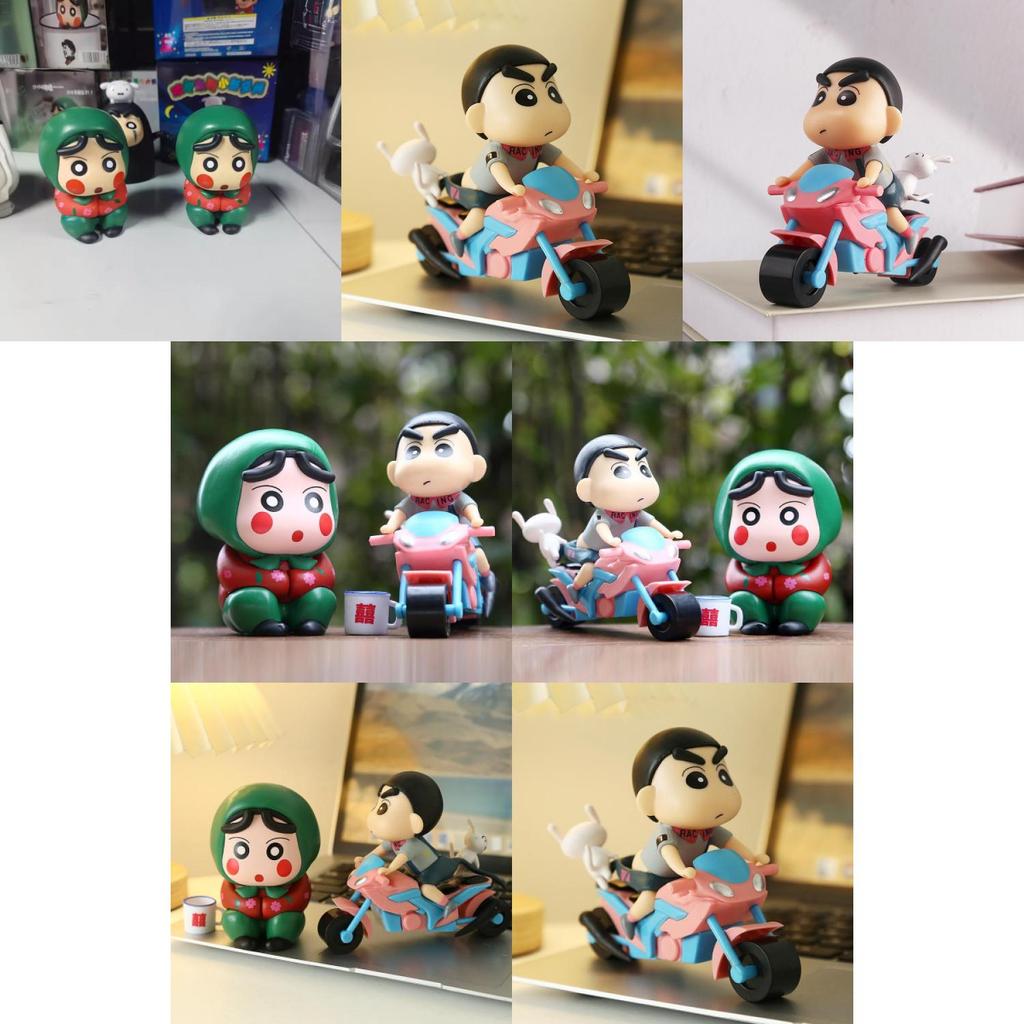 Creative Pvc Motorcycle Shinnosuke Figure Cute Quirky Desktop Decoration Gift Idea