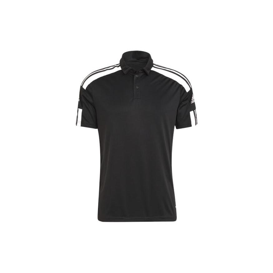 adidas Alphabet Logo Stripe Printing Short Sleeve Black Polo Shirt Men s GK9556 XS
