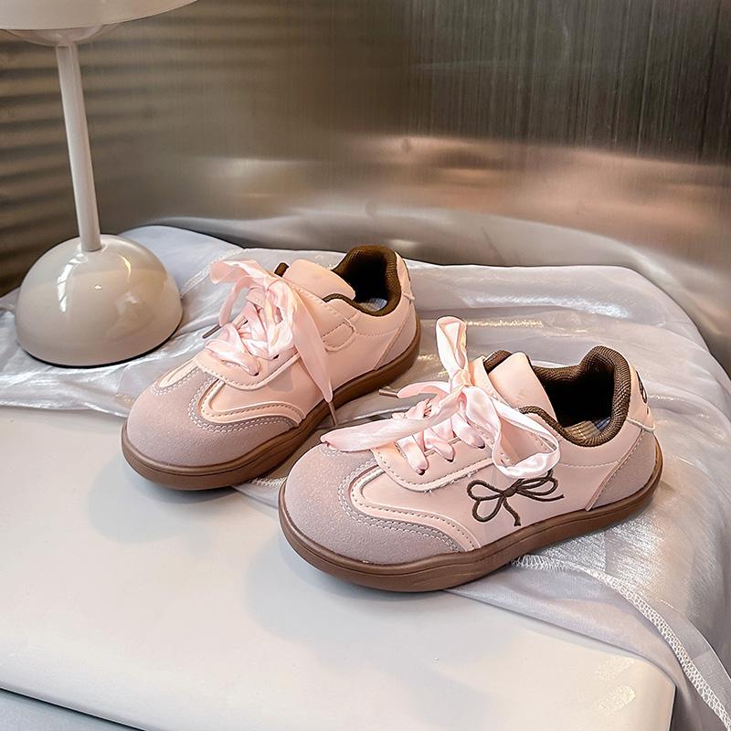 

Children Casual Shoes for Girls Autumn New Fashion Korean Soft Bottom Anti-slippery Versatile Sweet Bowtie Princess Shoes 36