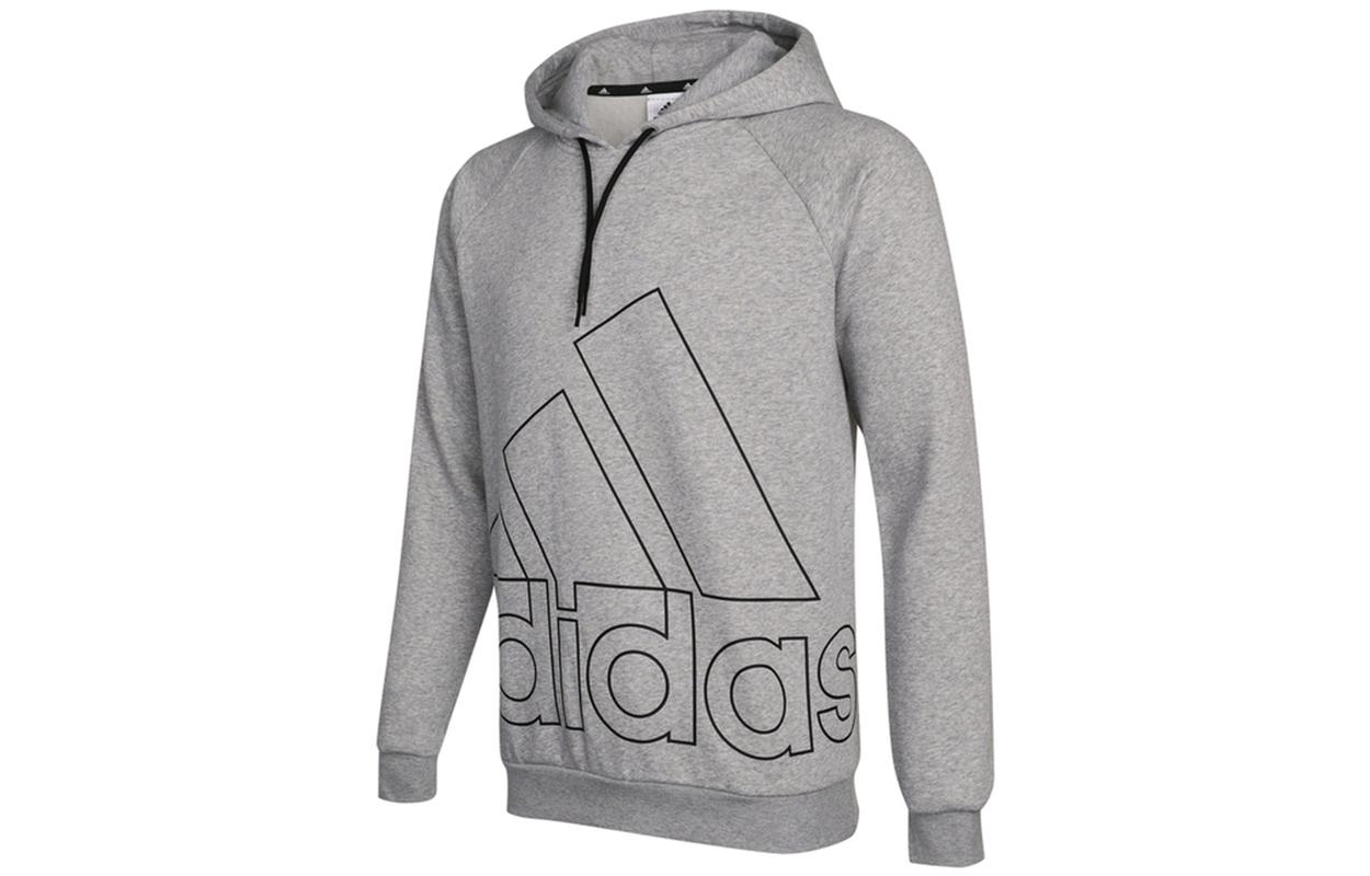 Adidas Sweatshirts Men s Gray Hooded Moderate Regular HB5091 S