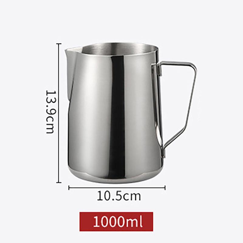 100ML-2000ML Stainless Steel Milk Frothing Pitcher Espresso Coffee Barista Craft Latte Cappuccino Cream Frothing Jug Pitcher