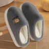 Men Winter Home Slippers Women Soft Furry Floor Shoes Cute Cartoon Warm Plush Slides Couples Indoor Bedroom Non-Slip Slipper