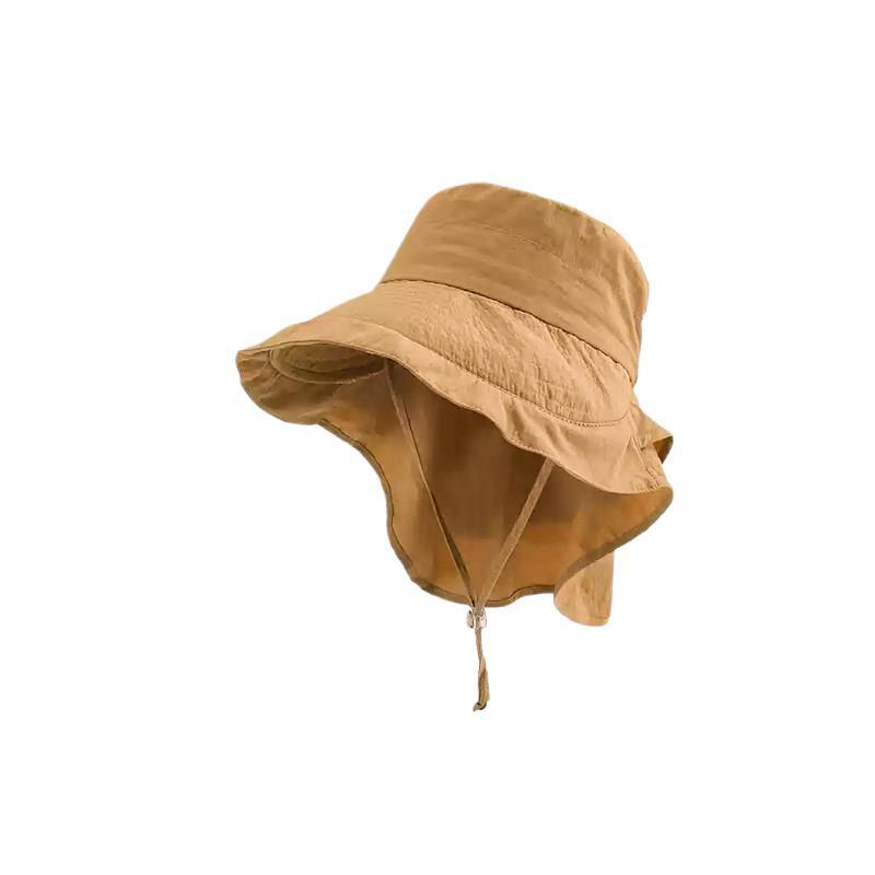 1pc Wide Brim Sun Hats for Women Anti-UV Neck Protection Outdoor Fisherman Visors Cap Fold Summer Multi-functional Beach Hats