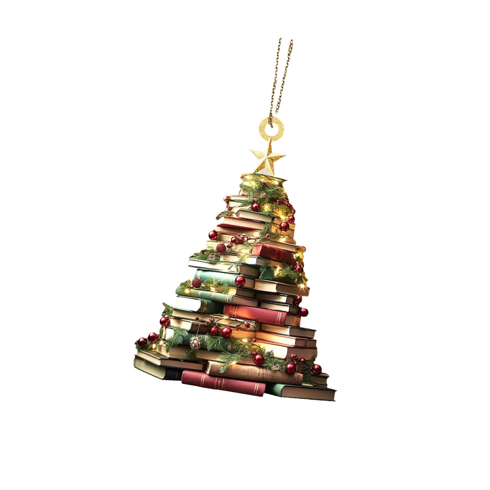 

Book Christmas Tree Ornament Hanging Ornaments Party Supplies Home Decor Book Lovers Gifts for Festivals Balcony Door Yard Porch різнокольоровий