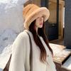 Fashion Warm Winter Hat Thicken Soft Fluffy Fur Bucket Hat Ear Protection Snowy Day Panama Cap Women