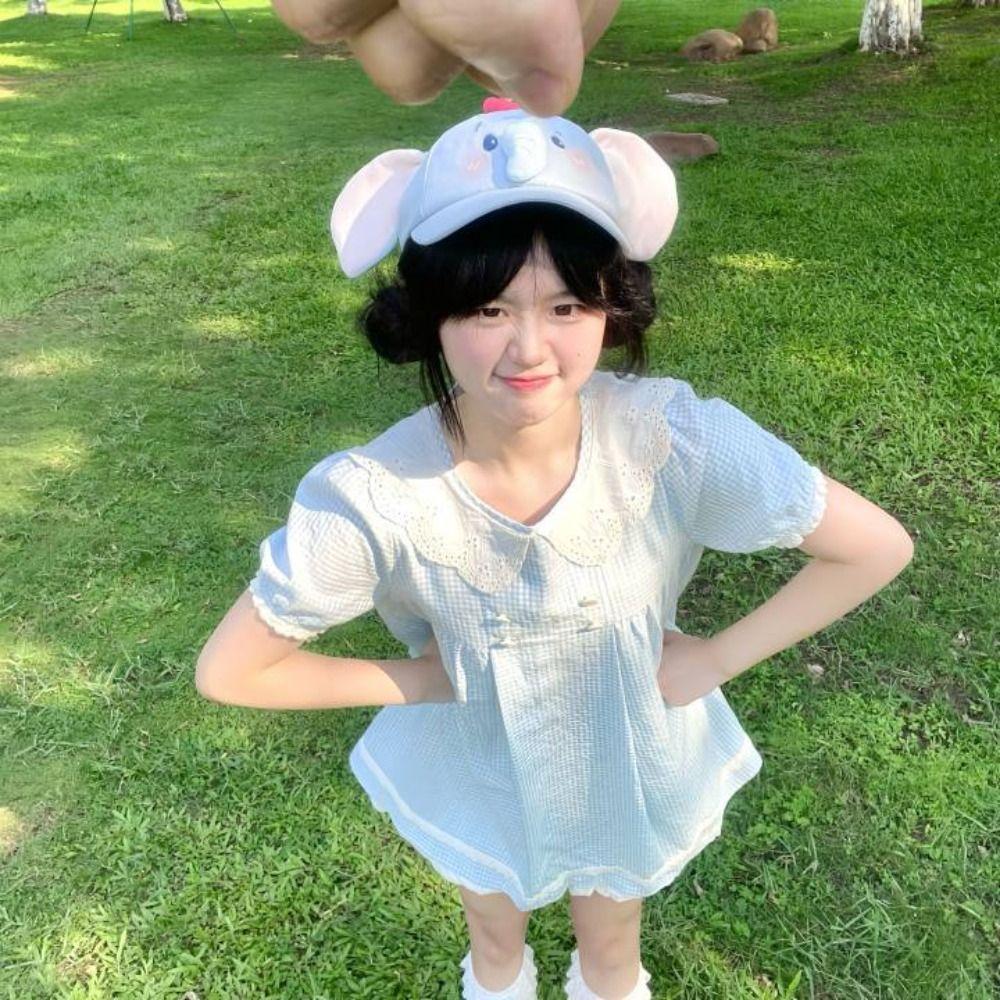 Y2k Peaked Cap Animals Sun Hat Cartoon Baseball Cap  Girls