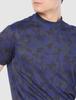 Golf Wear Mesh Jacquard Print Short Sleeve Mock Neck Shirt Sweat Absorbent Quick Drying Stretch E2MA2002 Deep Navy XL [Mizuno]