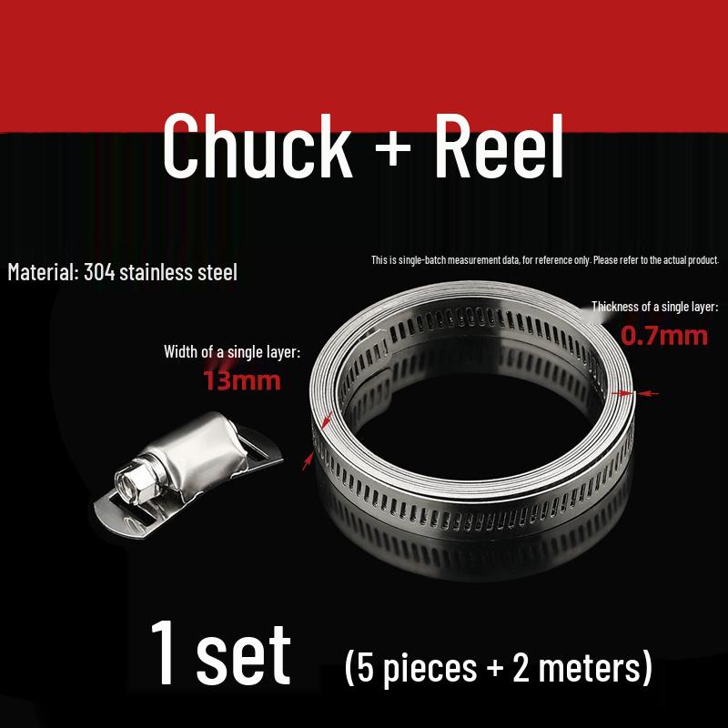 Large 304 Stainless Steel Hose Clamp Band for DIY Pipes