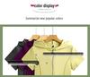 Women's Hooded Zipper Cardigan - 2026 Spring/Summer Cotton Cropped Short Sleeve Top
