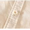 Classical Summer Shirt Male Turn-down Collar Cotton Linen Short Sleeve Shirt for Man Solid Color Button Casual Shirt Simple Style Clothing