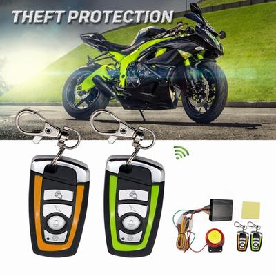 2Pcs/Set Motorcycle Scooter Security Alarm System Anti-theft Dual Color Remote Control Engine Start