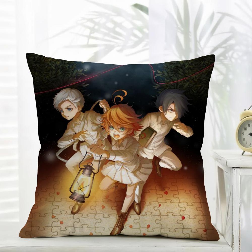 The Promised NNeverland Cushion Cover Daily Washable Linen Pillowcase Soft  for Sofa Bed Home Room Decor