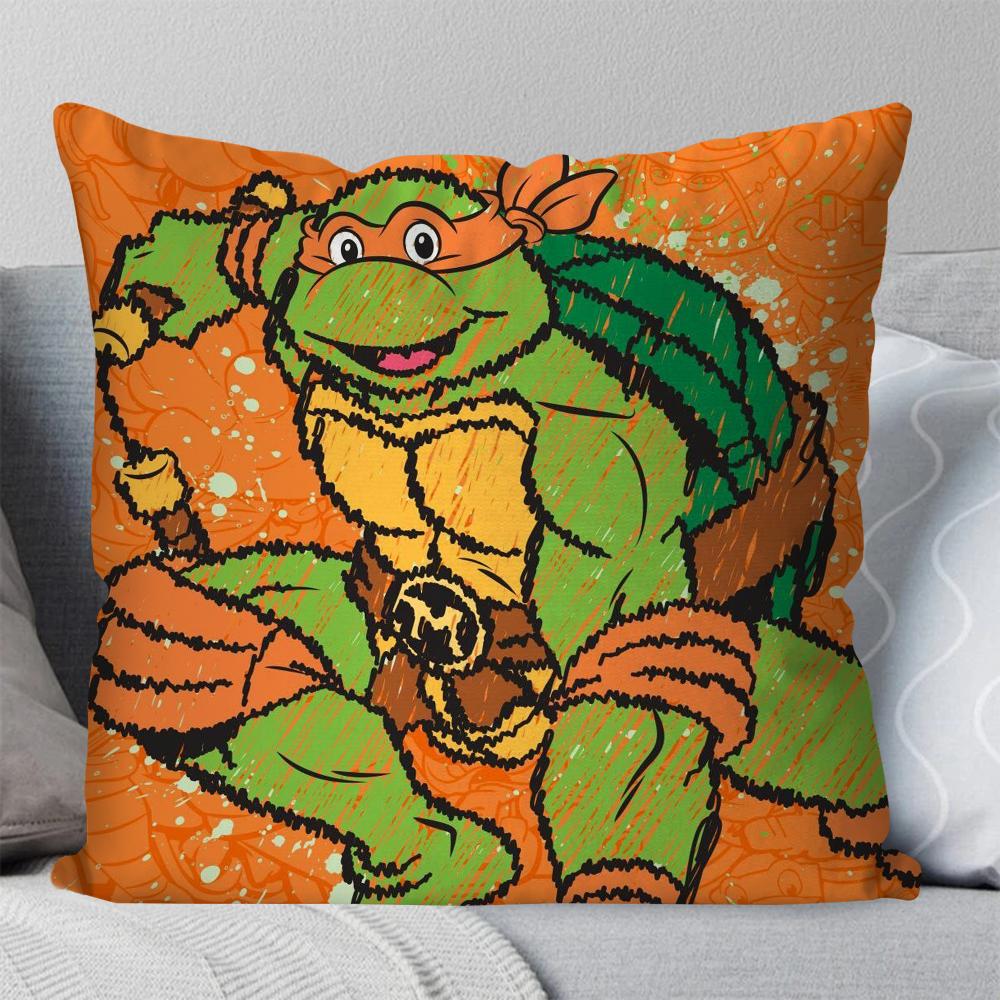 T-Teenage M-Mutant N-Ninja T-Turtles Animation Pillow Case Square Pillow Bedroom Sofa LeisureCarLivingRoom Home Decoration 40X40