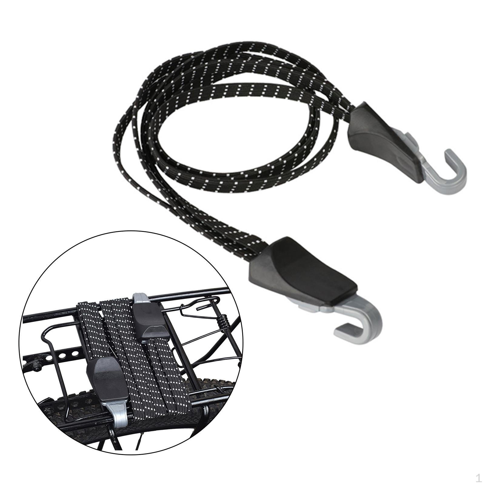 

Rubber Strap Rope Band Elastic Fittings Retractable Cord Belt Binding with Hooks for Mountain Bike