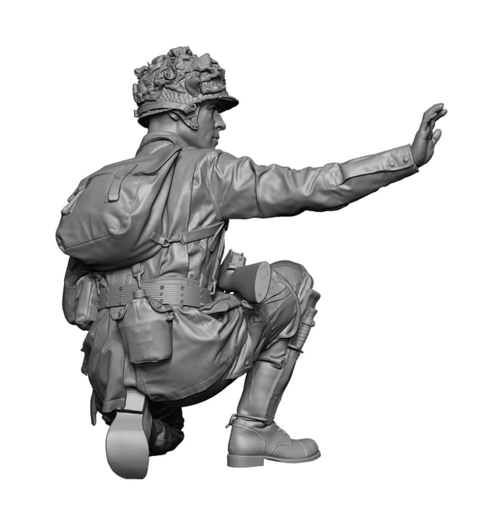 H3 Model 1/24 WWII US Airborne Division Battle of France #1 3D Printer Kit HS24111 (Human)