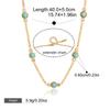 Yori Popular Stainless Steel Blue Turquoise Necklace 18 K Plated Stainless Steel Collar Necklace Gift Jewelry