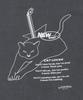 KATHARSIS Cat Lover V-Neck T-Shirt Charcoal One Size