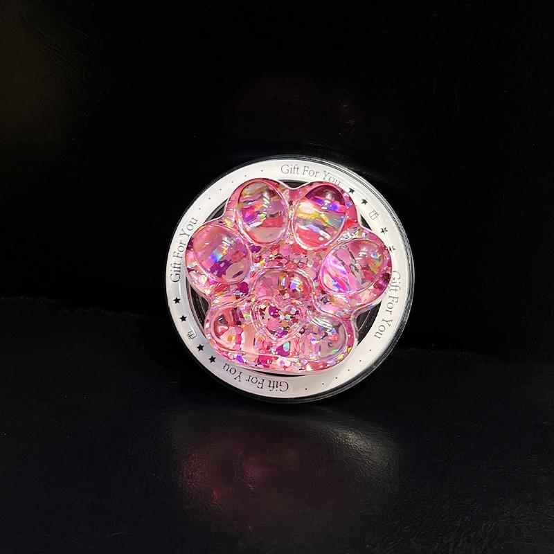 Ins Style Color Glitter Korean Mobile Phone Airbag Holder Women High-end Simulation Cat Paw Magnetic Suction Desktop