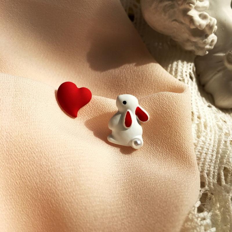 

New Fashion Cute Animal Cat Earrings For Women Asymmetric Kitten Pearl Drop Earring Sweet Temperament Party Wedding Jewelry Gift