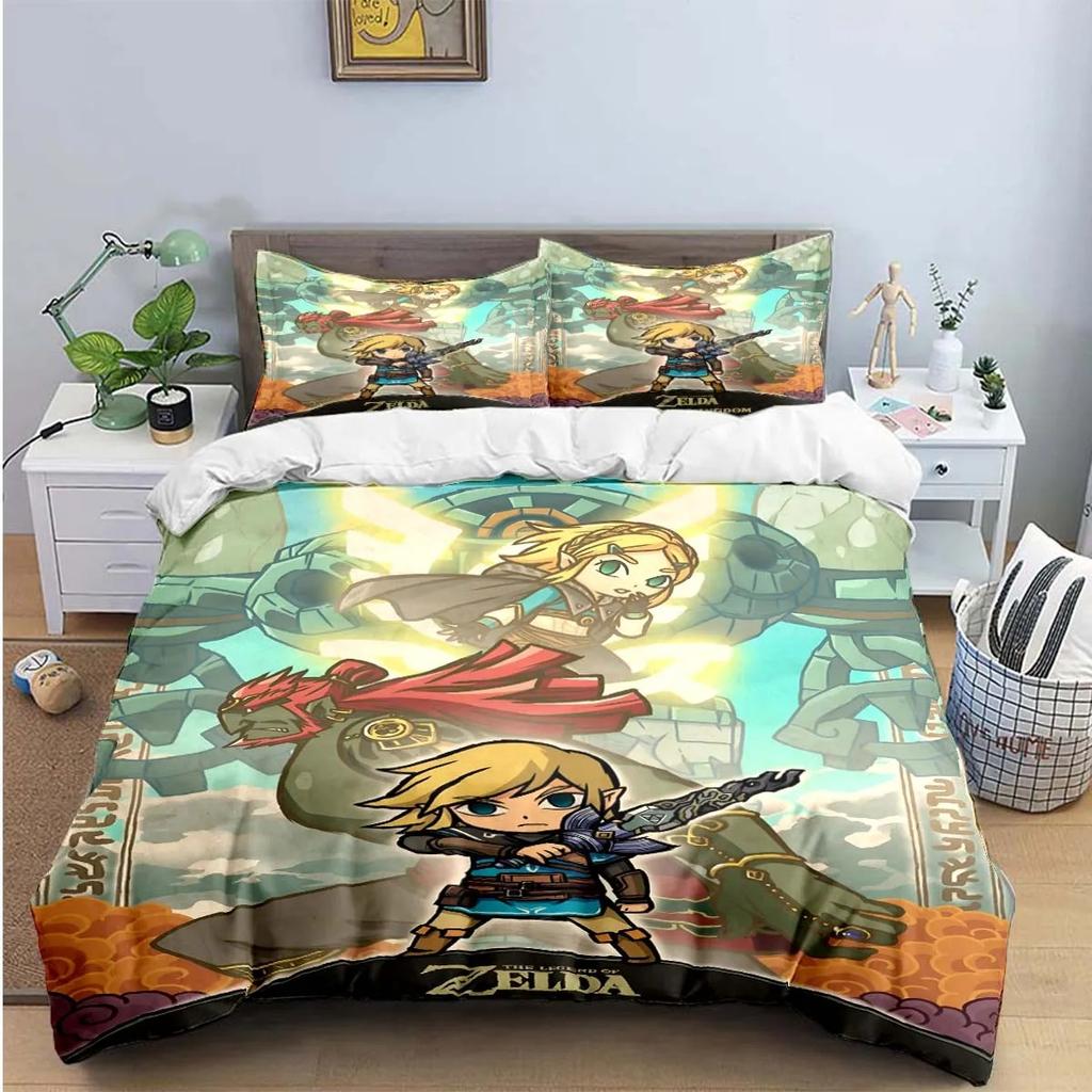 Exquisite Game Z-Zelda Printed Bedding Sets Exquisite Set Duvet Cover Bed Comforter Set Bedding Set Luxury Gift Home Textiles