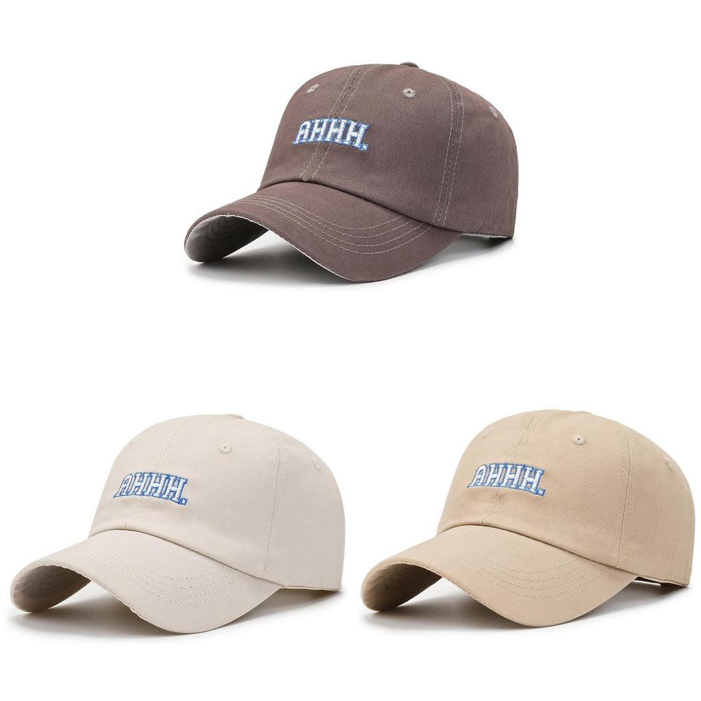 Ahhh Letter Embroidery Baseball Cap Cotton Hat Sun Protection Breathable Gift
