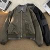 Jacket Men's Spring and Autumn New Fake Two Pieces Design Lapel Jacket Men's Loose Casual Flying Baseball Suit Men's Clothing