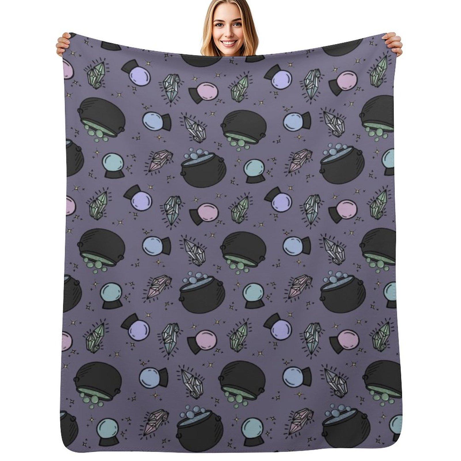 

Witchy Things Throw Blanket Stylish Couch Blanket for Home Living Room 102x76cm(40x30in)