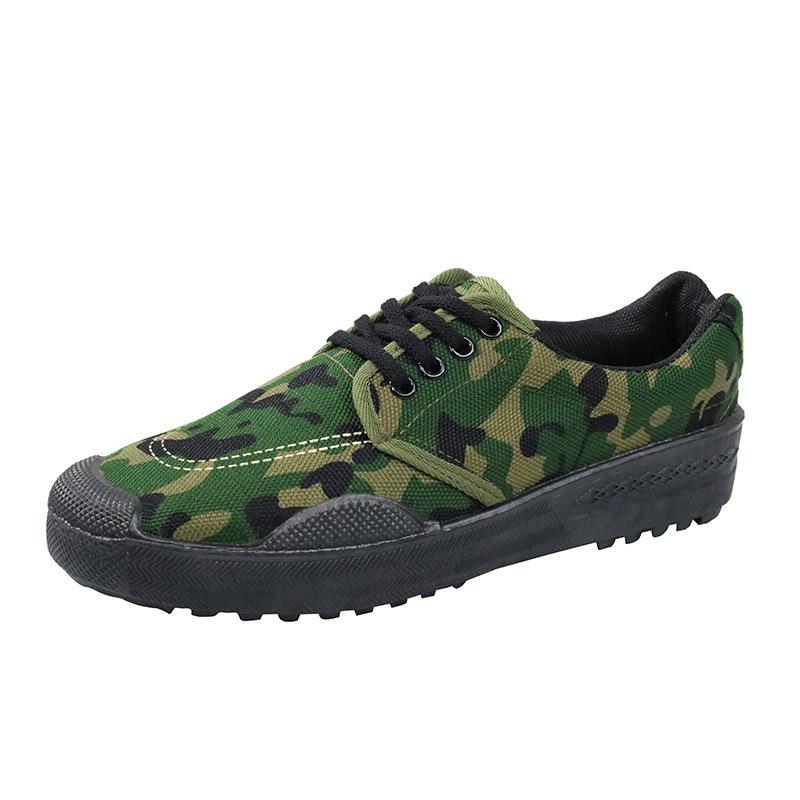 Jiefang Shoes Men's Construction Site Special Rubber Shoes Men's and Women's Military Training Shoes Wear-resistant Non-slip Breathable Camouflage C