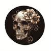 Steampunk Tire Cover With Gothic Mechanical Skull Design - Vintage Industrial Automotive Decoration, Heavy-Duty Polyester Fabric