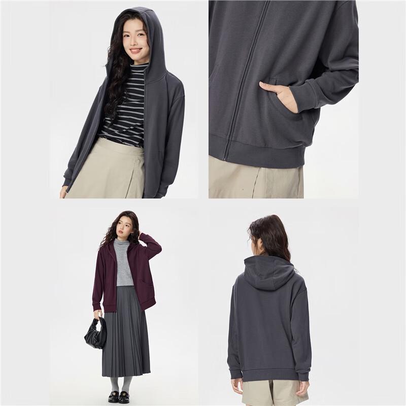 Giordano Women's Cleanfit Hooded Cardigan Sweatshirt