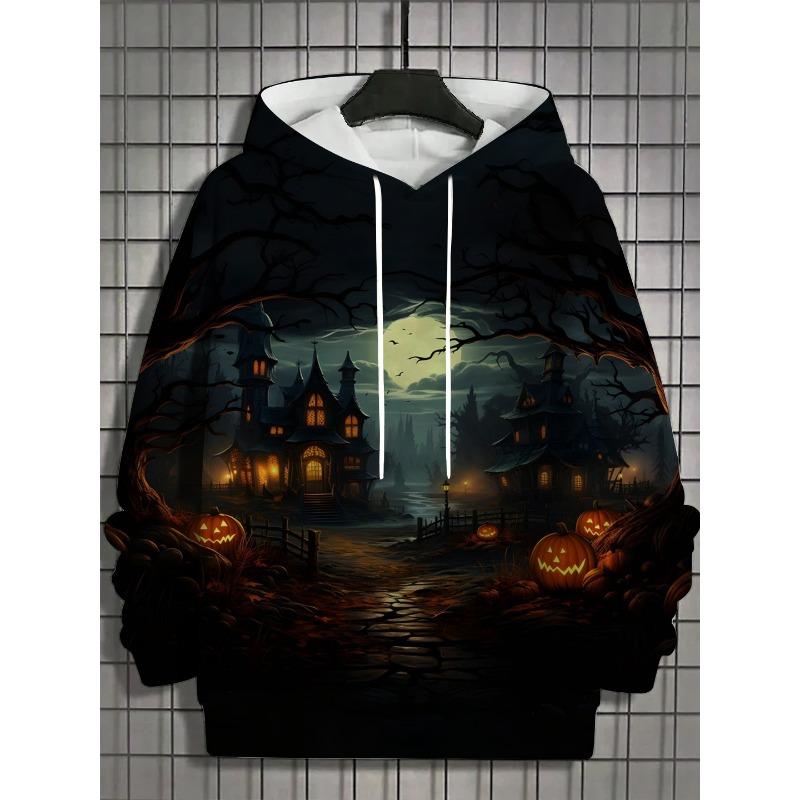 Men's Crow Pumpkin Head Graphic Hoodie 3D Print Unisex Sweatshirt Autumn/Winter New Men Women Casual Pullover Y2k Tracksuit Coat