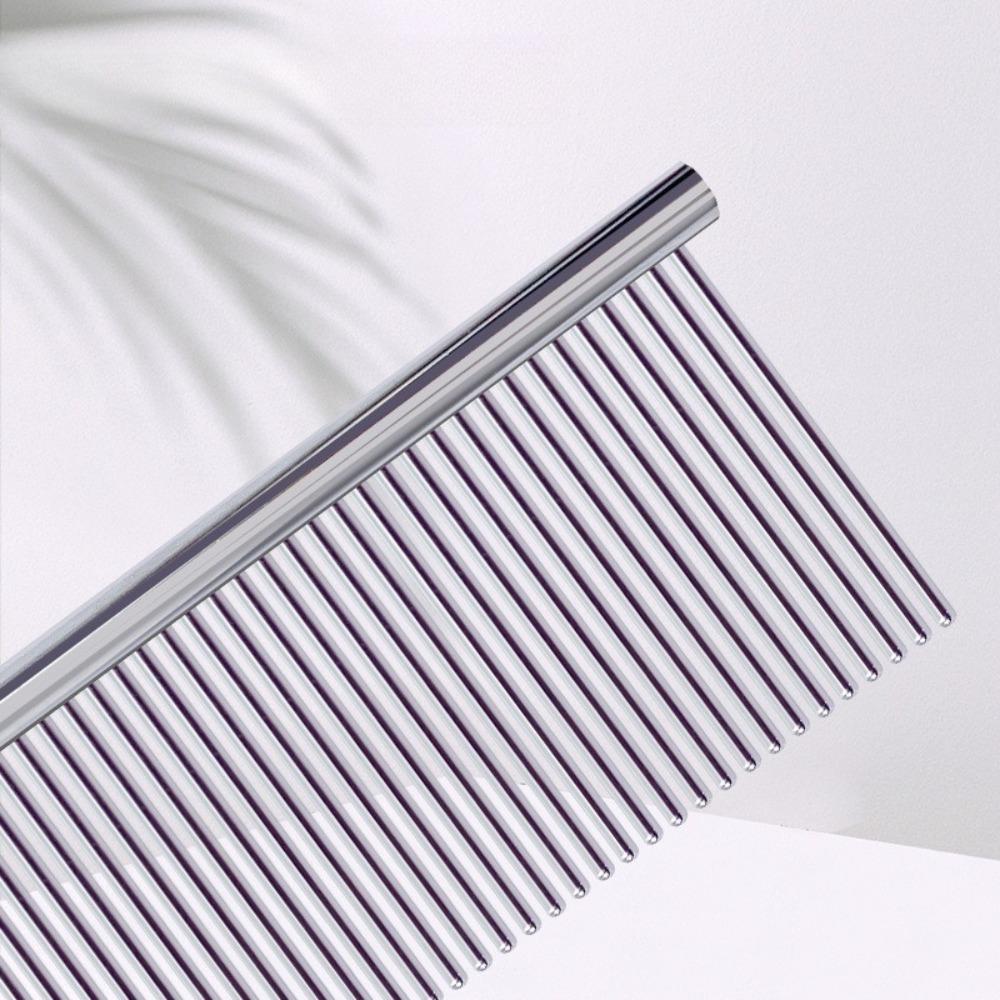 Stainless Steel Dog Comb Long Thick Hair Fur Removal Brush 19cm Pets Dog Cat Grooming Dematting Combs for Shaggy Dogs
