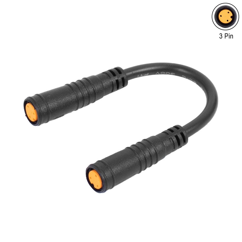 PE 3-pin Extension Cable Waterproof Electric Bicycle Wire Plug  Suitable for Electric Bicycle